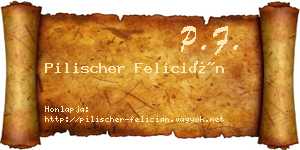 Pilischer Felicián névjegykártya